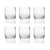 Six transparent blown glass cups | Dishwasher safe | 34,5cl |...