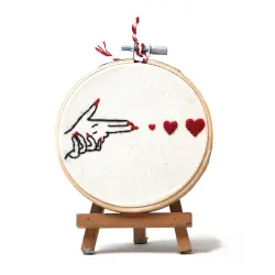 Quadro Recogado Hecho a Mano Pop Art 'Love Shot' - Bastidor de...
