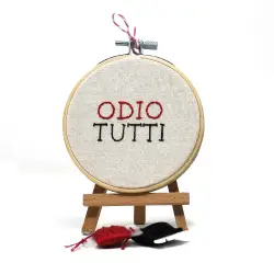 Frasi Ricamate 10cm Fatte a Mano in Cotone Stile Lettere...