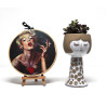 Modern Hand-Embroided Cotton fabric - Queer Theme 15cm Wall...