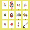 Sarcastic collage art and decorative greeting cards - 15x10cm...