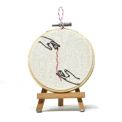 Arazzo da Parete in Cotone Ricamato Fatto a Mano di Paparesta Design