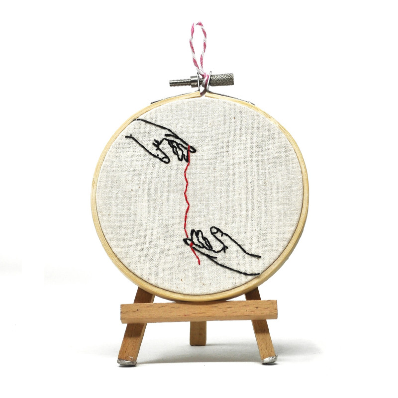 Wall Tapestry Cotton Handmade embroidered by Paparesta Design