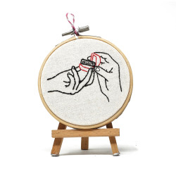 Kunstvolle handgefertigte Baumwoll-Schmucktasche mit...
