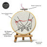 Rundes Cotton-Handarbeits-Herz-Kunstwerk von Paparesta Design...
