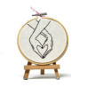 Handmade Cotton Heart with K-Pop-Inspired embroidery, Valentine's...