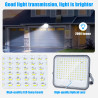 Faro LED de 16000 mAh con Control Remoto, Panel Solar y Batería de...