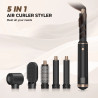 Styler Multifonction 5 en 1, Briquet Cheveu Assecheur Air Chaud