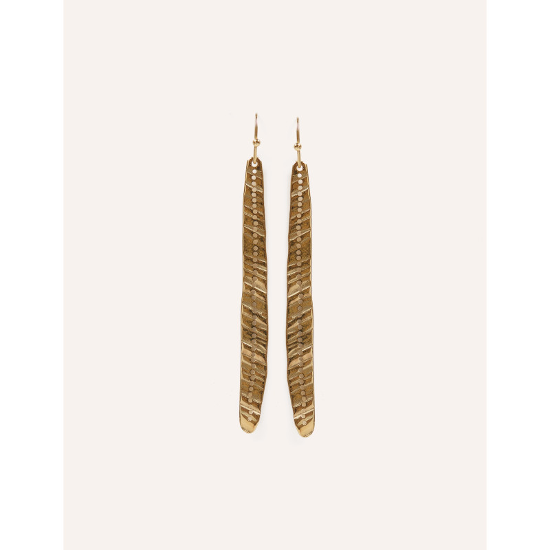 CUCOCUCA YXQ E151 Golden Stainless Steel Minimalist Drop Earrings