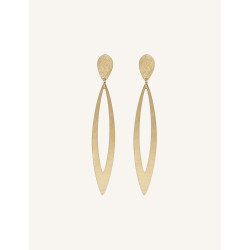 CUCOCUCA YXQ E274 Golden Stainless Steel Minimalist Drop Earrings