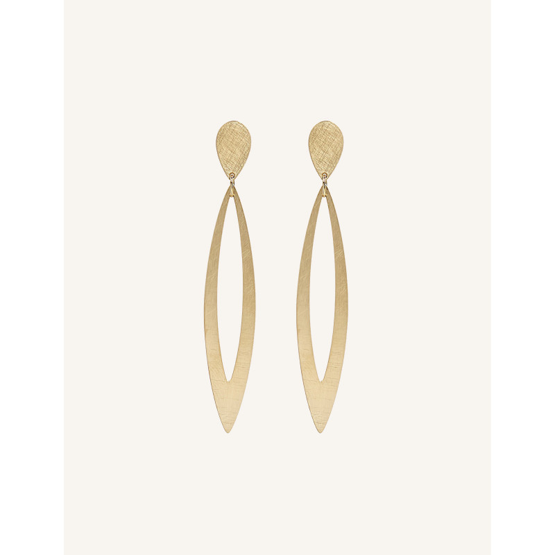 CUCOCUCA YXQ E274 Golden Stainless Steel Minimalist Drop Earrings