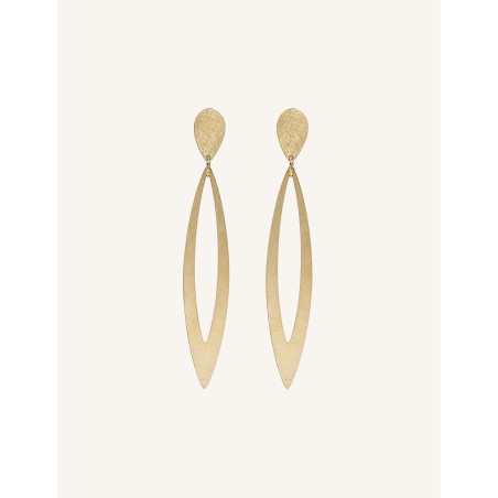 CUCOCUCA YXQ E274 Golden Stainless Steel Minimalist Drop Earrings