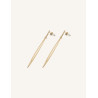 CUCOCUCA YXQ E274 Golden Stainless Steel Minimalist Drop Earrings