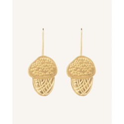 CUCOCUCA YXQ E394 Golden Stainless Steel Elegant Drop Earrings