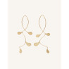CUCOCUCA YXQ E221 Golden Stainless Steel Teardrop Earrings
