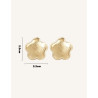 CUCOCUCA YXQ E316 Golden Brushed Stainless Steel Sleek Earrings