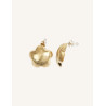 CUCOCUCA YXQ E316 Golden Brushed Stainless Steel Sleek Earrings