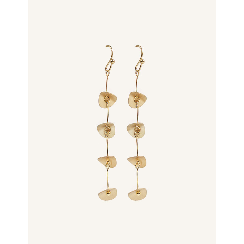 CUCOCUCA YXQ E281 Stainless Steel Cascading Discs Earrings