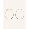 CUCOCUCA YXQ E108 Golden Stainless Steel Hoop Earrings