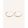 CUCOCUCA YXQ E108 Golden Stainless Steel Hoop Earrings