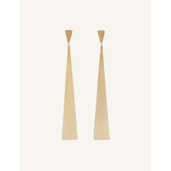 CUCOCUCA YXQ E295 Golden Brushed Stainless Steel Minimalist Earrings