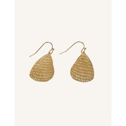 CUCOCUCA YXQ E169 Golden Stainless Steel Drop Earrings