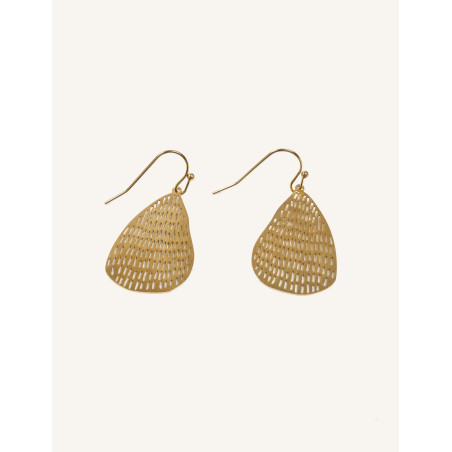 CUCOCUCA YXQ E169 Golden Stainless Steel Drop Earrings