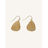 CUCOCUCA YXQ E169 Golden Stainless Steel Drop Earrings