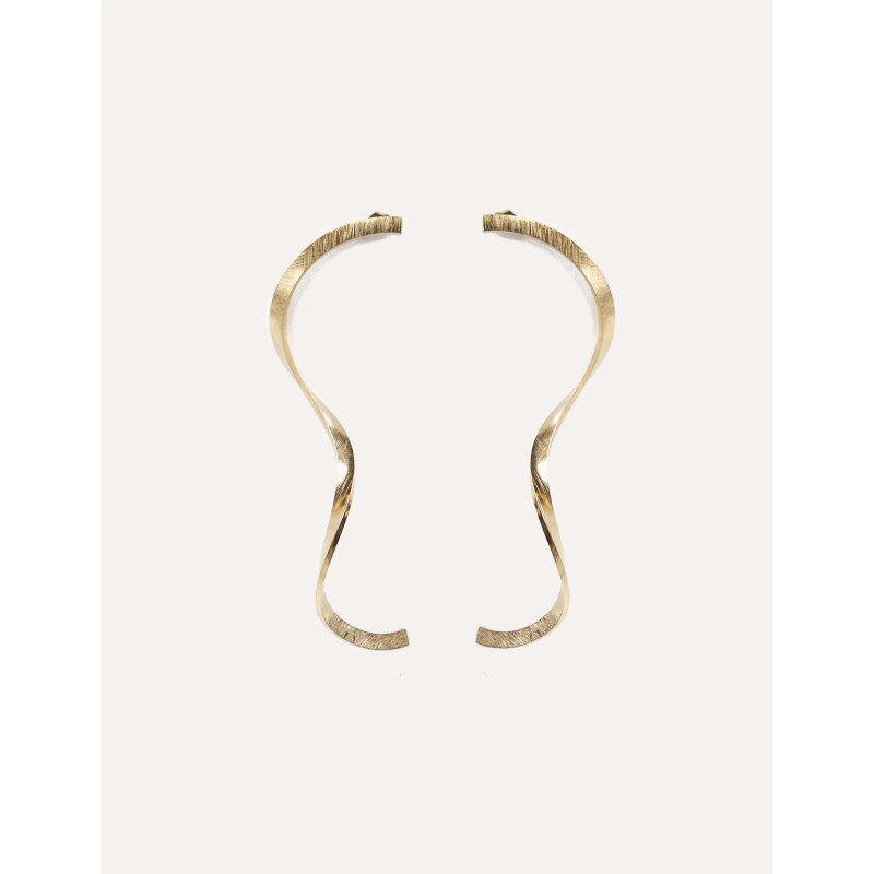 CUCOCUCA YXQ E138 Gold Plated Stainless Steel Drop Earrings