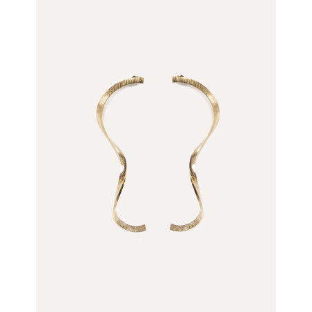 CUCOCUCA YXQ E138 Gold Plated Stainless Steel Drop Earrings