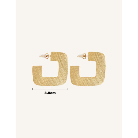 CUCOCUCA YXQ E311 Golden Brushed Stainless Steel Earrings