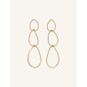 CUCOCUCA YXQ E284 Golden Stainless Steel Stud Earrings