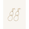 CUCOCUCA YXQ E284 Golden Stainless Steel Stud Earrings