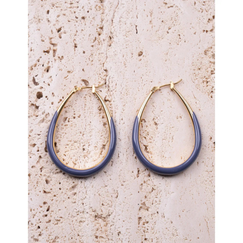 CUCO CUCA YXQ E01 Aquamarine Foam Stainless Steel Earrings