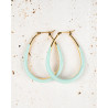 CUCO CUCA YXQ E01 Aquamarine Foam Stainless Steel Earrings