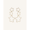CUCOCUCA YXQ E285 Golden Stainless Steel Star Design Stud Earrings