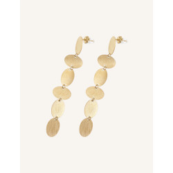 CUCOCUCA YXQ E288(2) Golden Stainless Steel Elegant Earrings