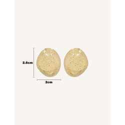 CUCOCUCA YXQ E304 Golden Stainless Steel Sophisticated Stud Earrings