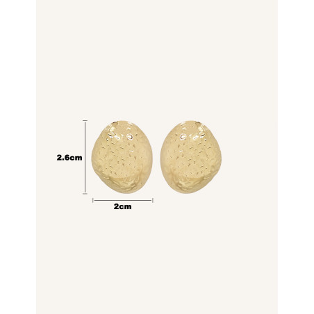 CUCOCUCA YXQ E304 Golden Stainless Steel Sophisticated Stud Earrings