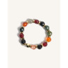 CUCOCUCA YXQ R12 Natural Stone Stainless Steel Beaded Bracelet