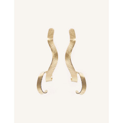 CUCOCUCA YXQ E134 Golden Stainless Steel Stud Earrings