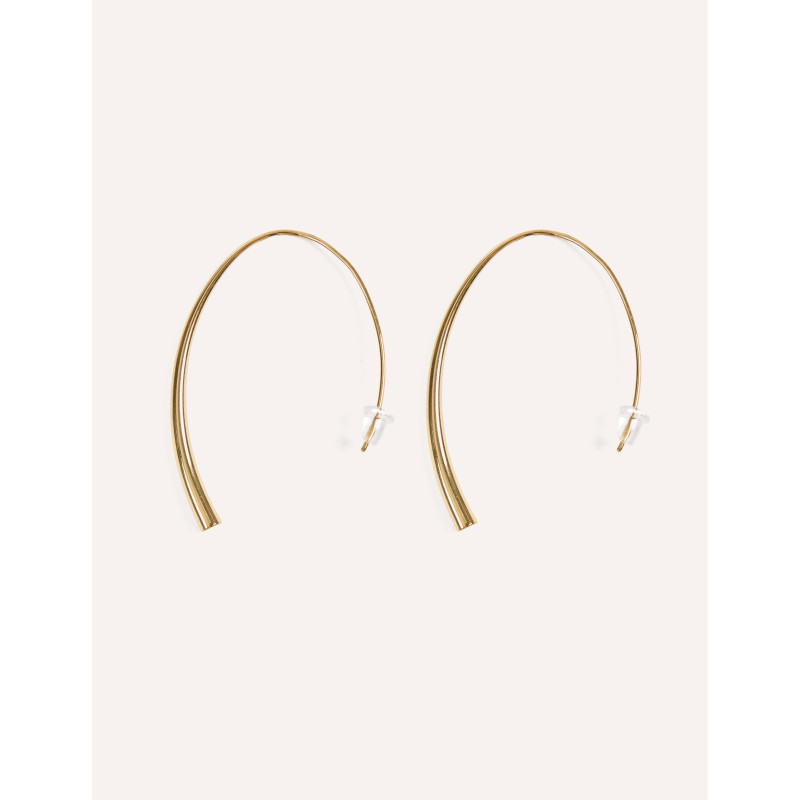 CUCOCUCA YXQ E120 Sleek Stainless Steel Stud Earrings