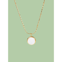 CUCOCUCA YXQ 65 Necklace Natural Red Agate Stone with Stainless Steel