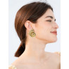 CUCOCUCA YHL E09 Golden Stainless Steel Stud Earrings Set