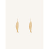 CUCOCUCA YXQ E392 Golden Brushed Stainless Steel Stud Earrings