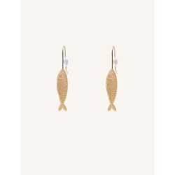 CUCOCUCA YXQ E448 Fine Stud Earrings Stainless Steel Golden Brushed Finish