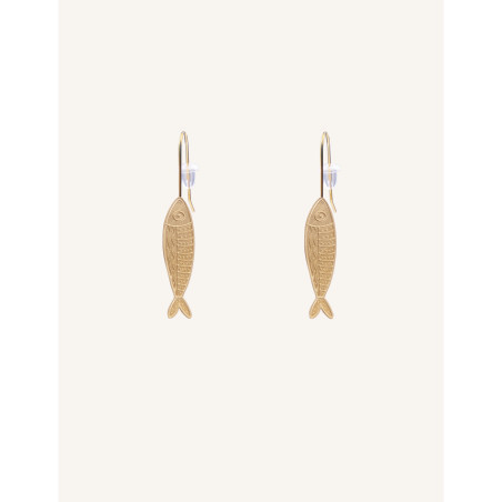 CUCOCUCA YXQ E448 Fine Stud Earrings Stainless Steel Golden Brushed Finish