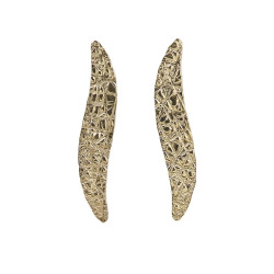 CUCOCUCA YXQ E220 Golden Stainless Steel Drop Earrings