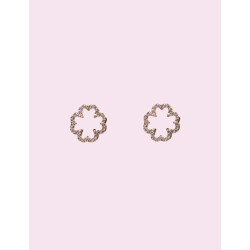 CUCOCUCA YXQ E436 Golden Stud Earrings with Zircon Accents