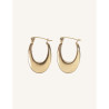 CUCOCUCA YXQ E261 Golden Stainless Steel Hoop Earrings